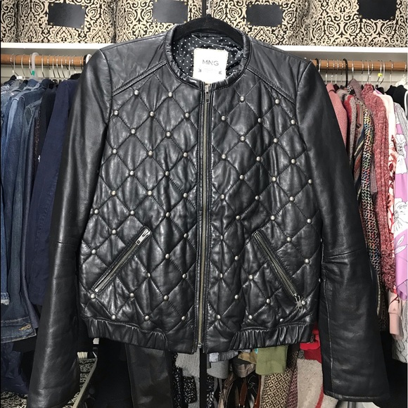 MNG Studded Lambskin Jacket - Picture 2 of 6